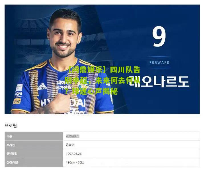 【问鼎娱乐】四川队告别中超，未来何去何从？球迷心声揭秘