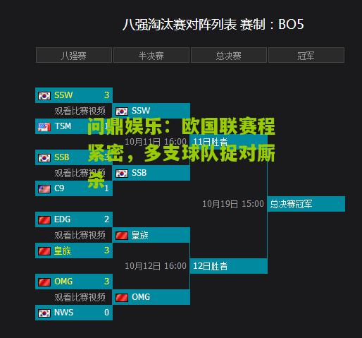 欧国联赛程紧密，多支球队捉对厮杀